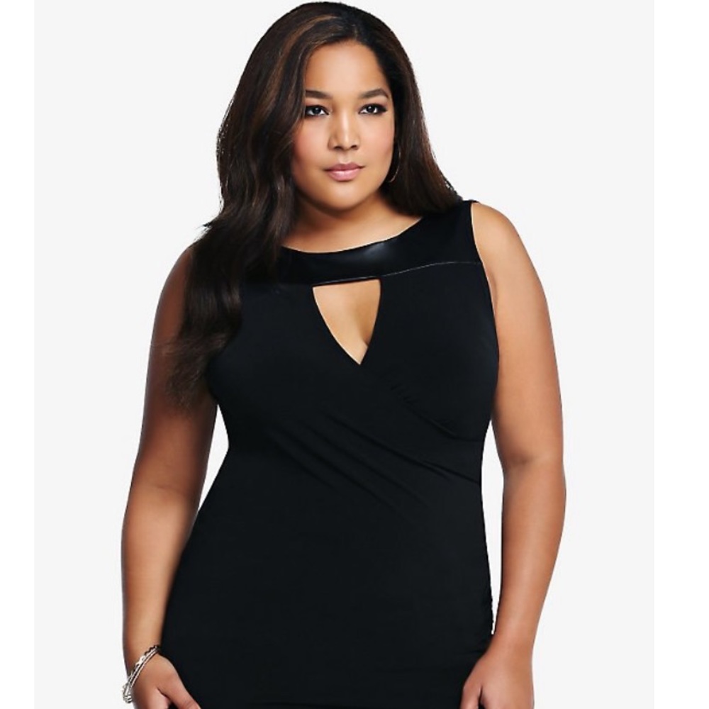 torrid faux leather tank top plus size 5x women